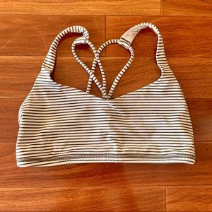 lululemon Free To Be Bra, grey stripe size 6